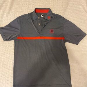 FootJoy Gray Polo with Red Stripe and Logo